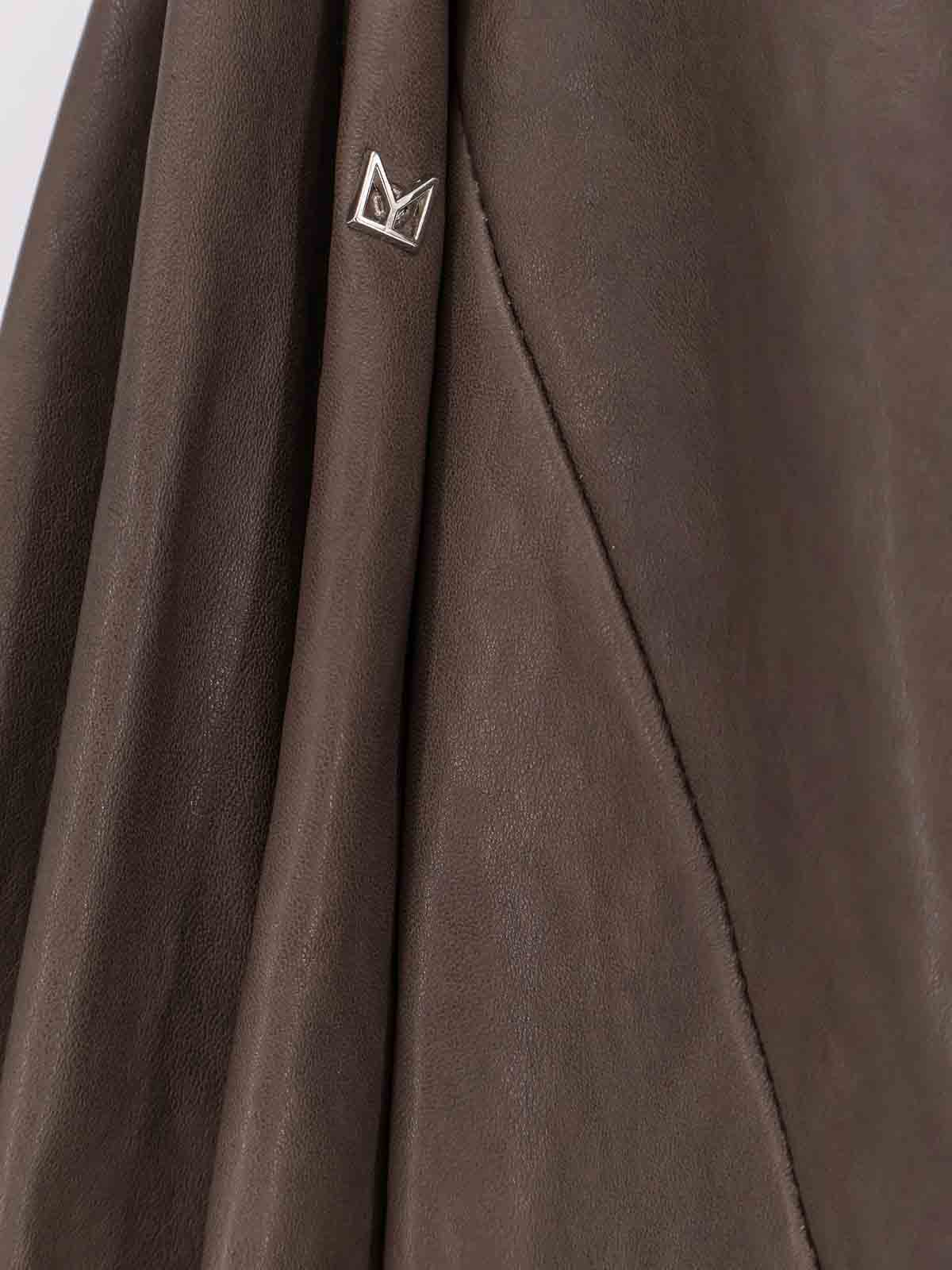 Ixos Mickey Mouse Leather Jacket In Brown