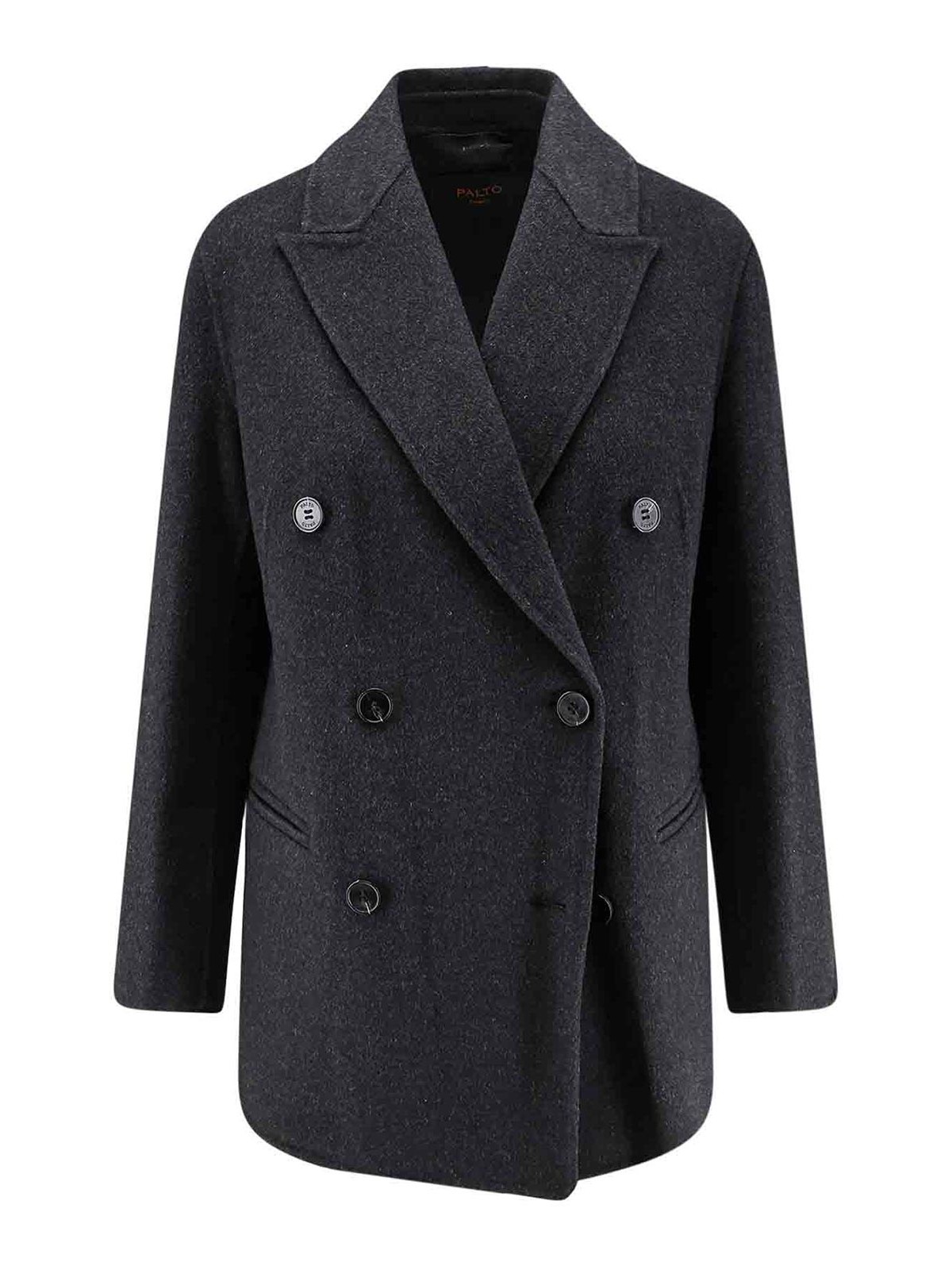 Palto' Ariella Double Breasted Wool Coat In Gray