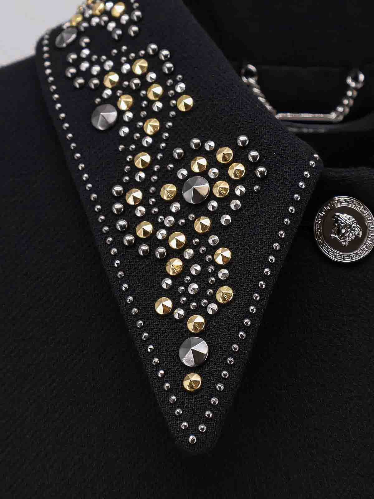 Versace Blazer Informal In Crepe Di Lana Light Weight In Multi