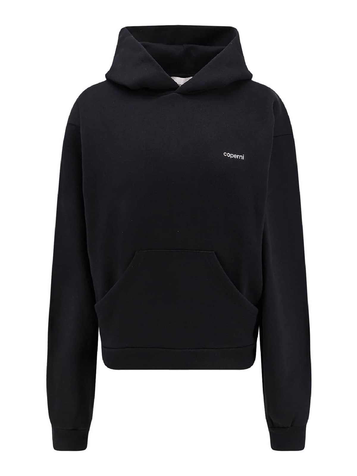 Coperni Cotton Sweatshirt With Hood In Black