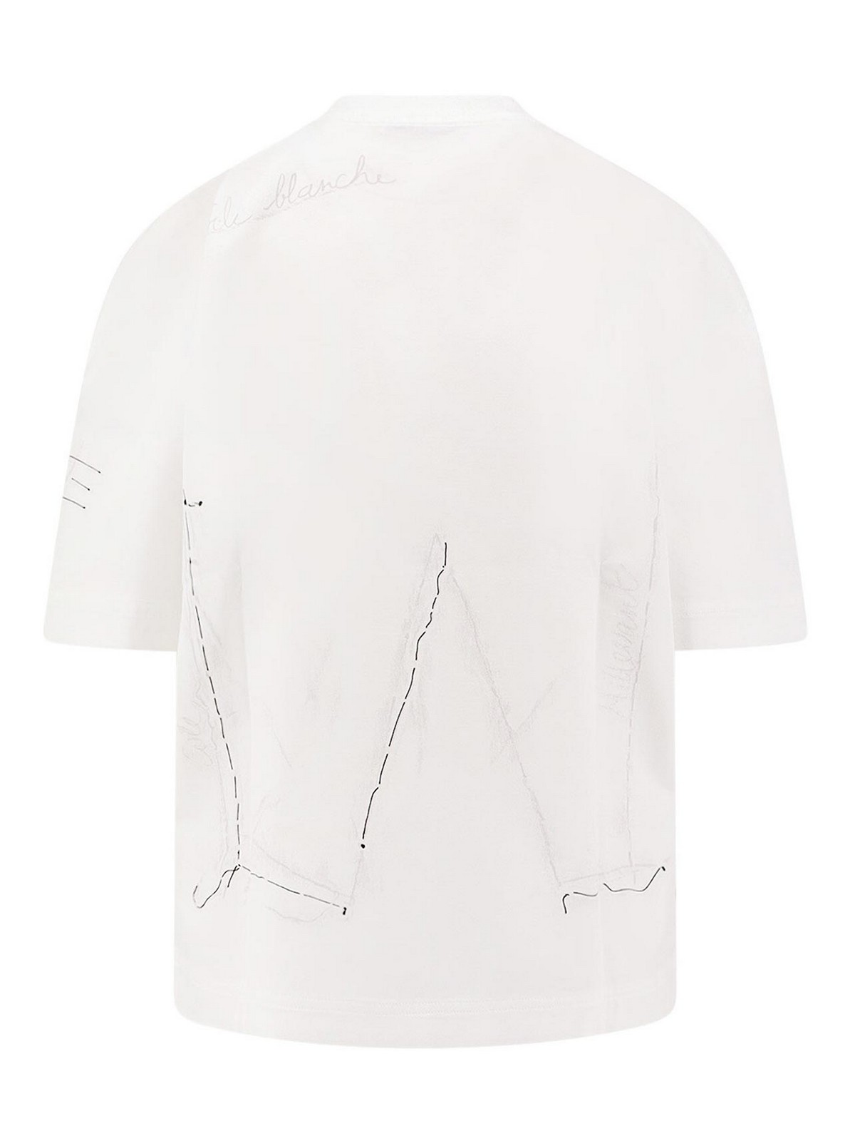Givenchy Ribbed Crew-neck Cotton T-shirt With Graphic Print In White