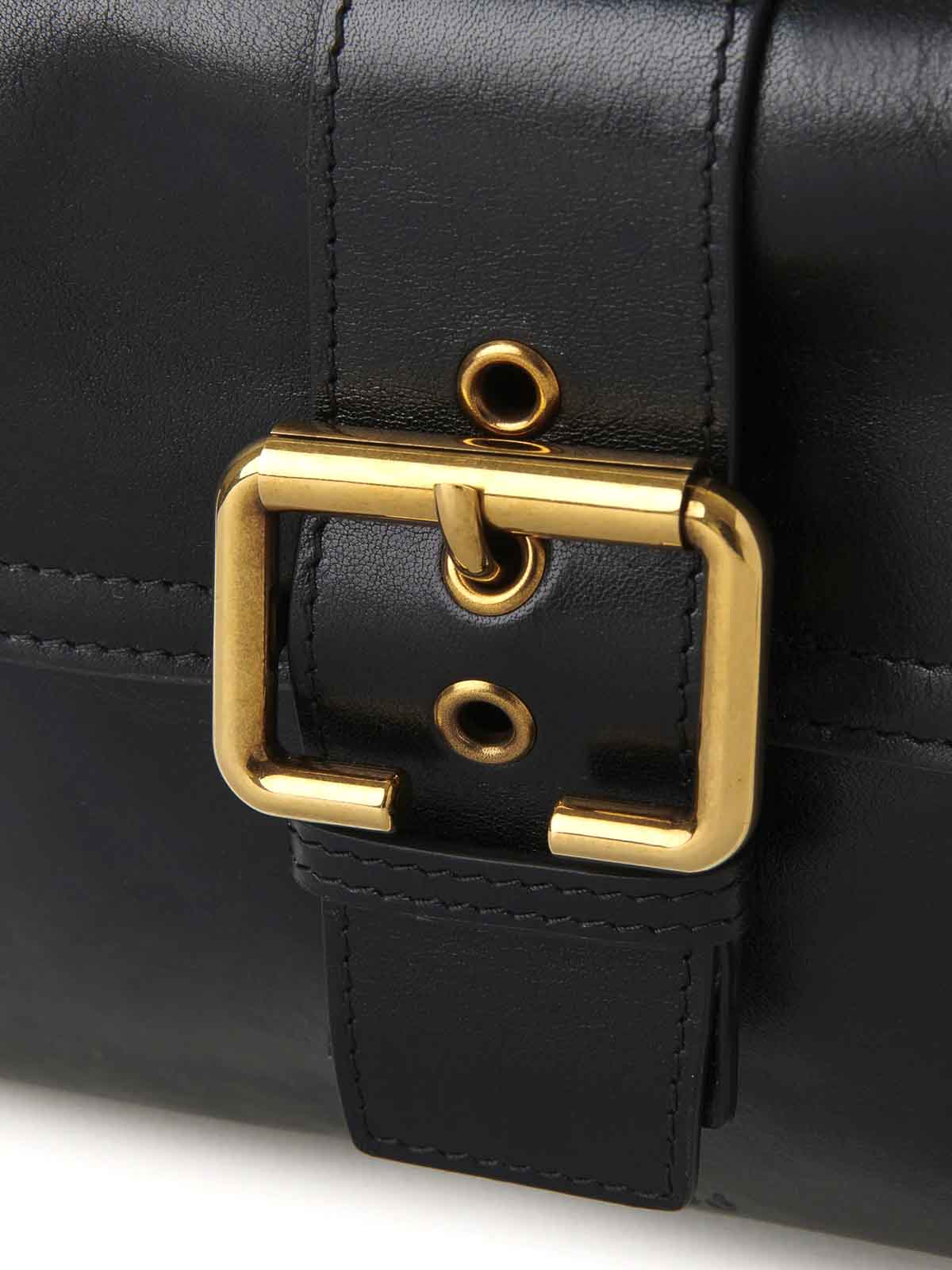 Chloé Chlo Medium Double Carry Leather Shoulder Bag In Black