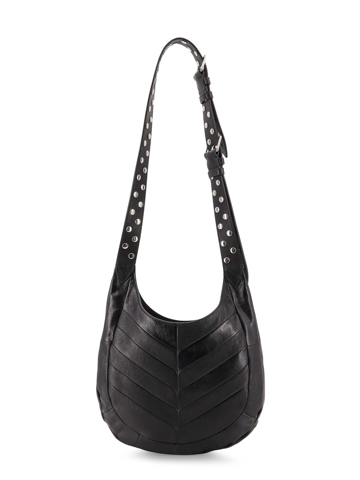 Valentino Leather Hobo Shoulder Bag In Black