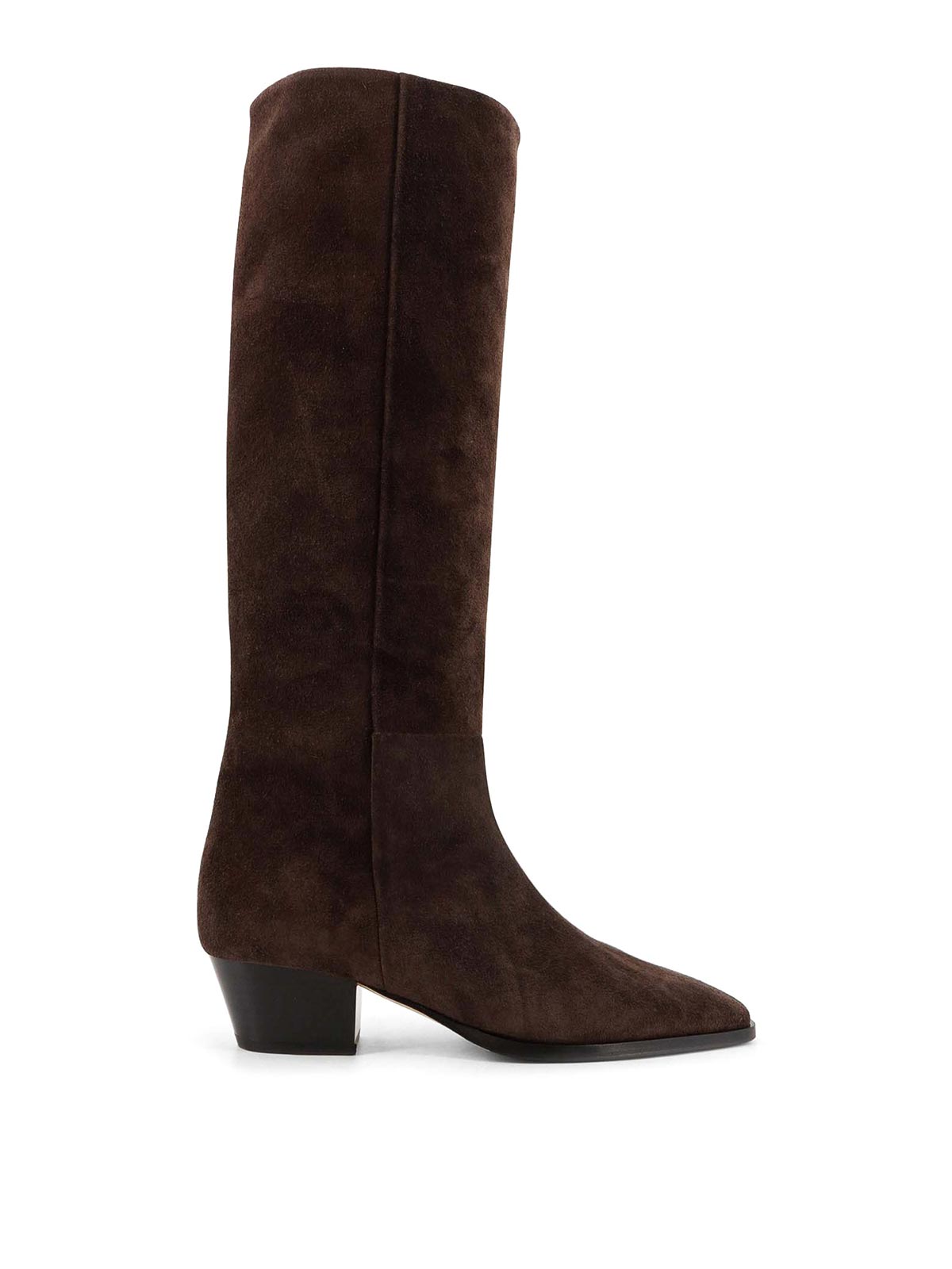 Aeyde Medea Suede Boots In Brown