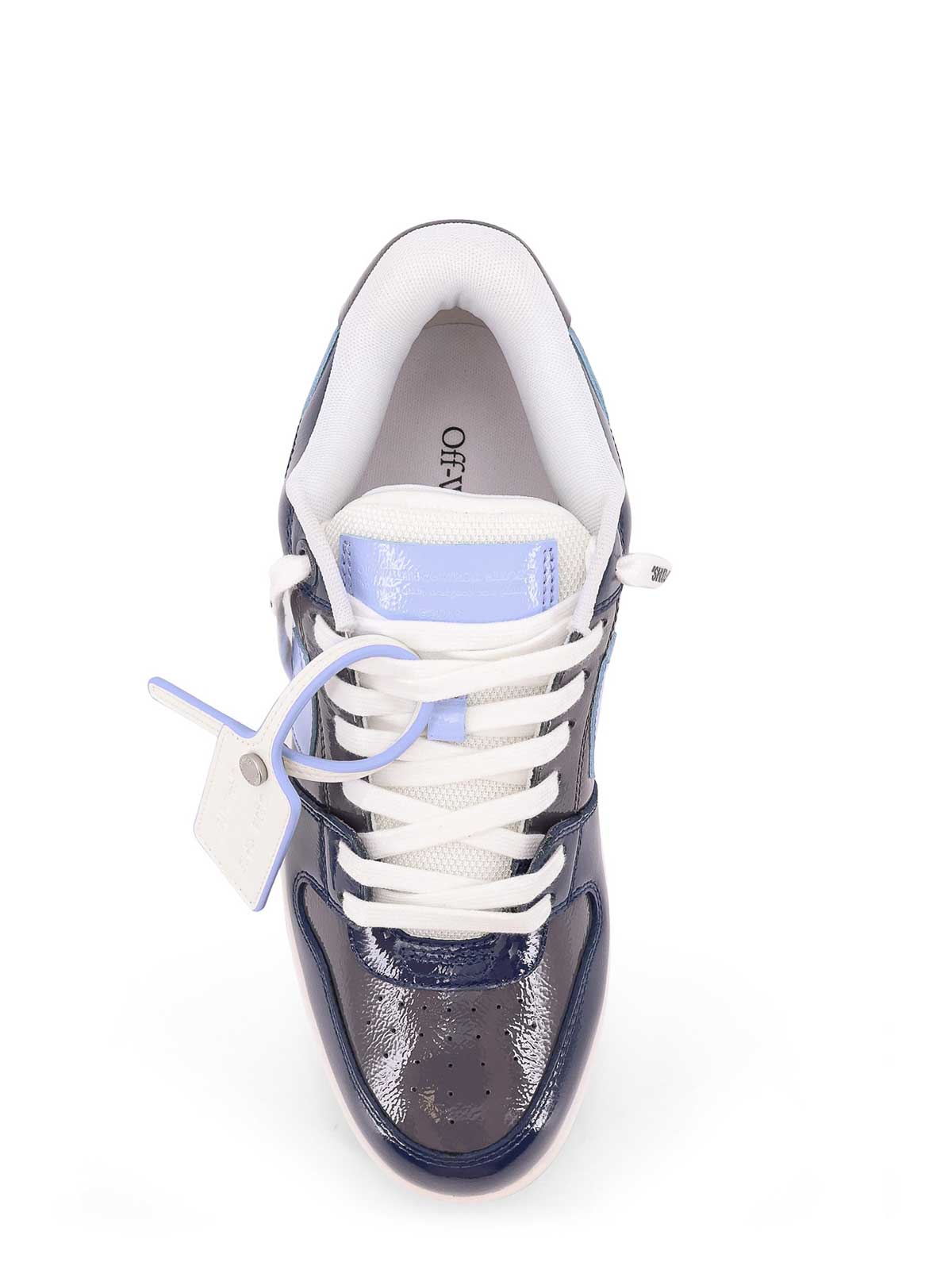 Off-white Ooo Patent Lea Low-top Patent Leather Sneakers In Multi