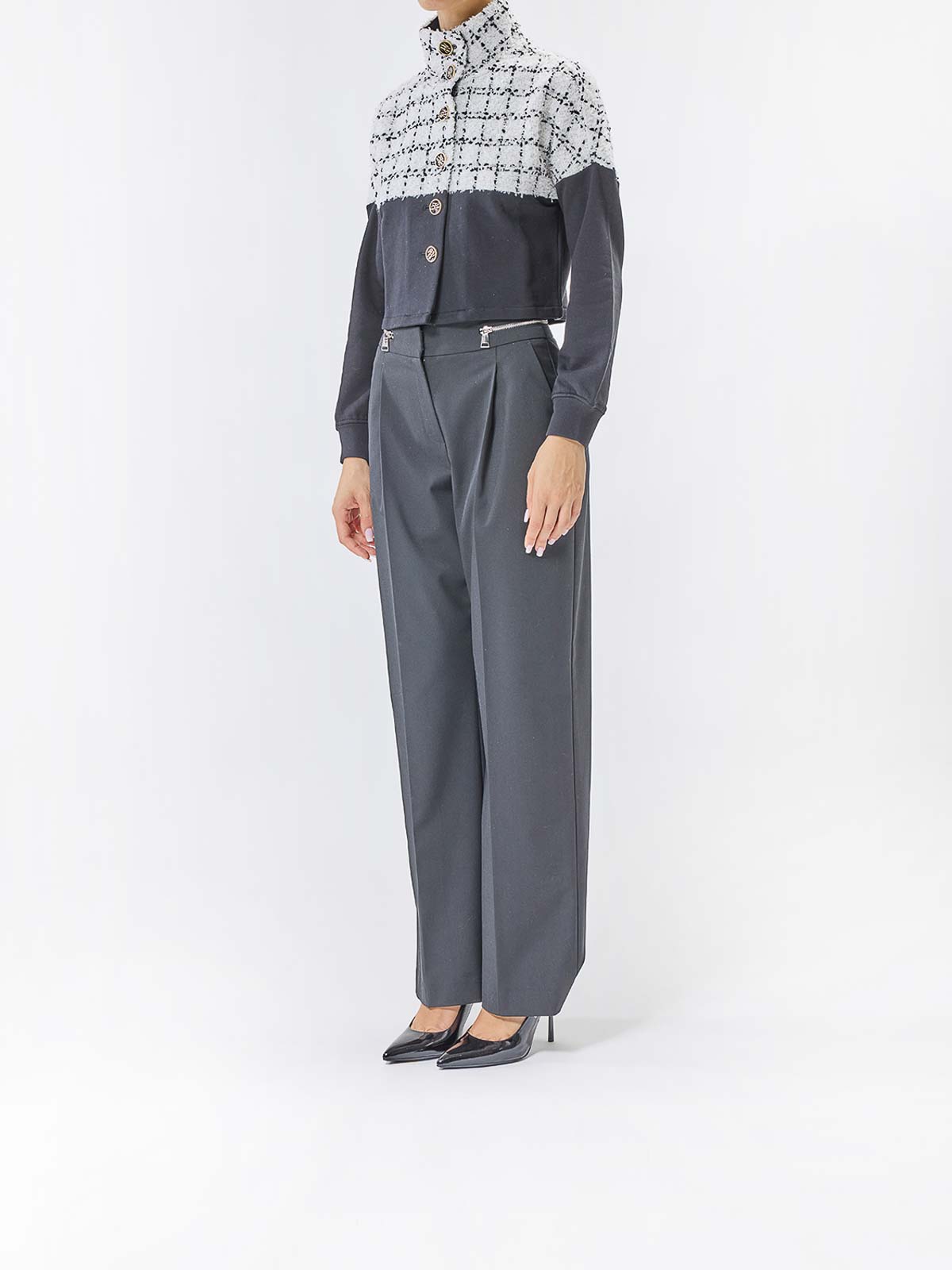 Karl Lagerfeld Boucl Mix Jacket In White