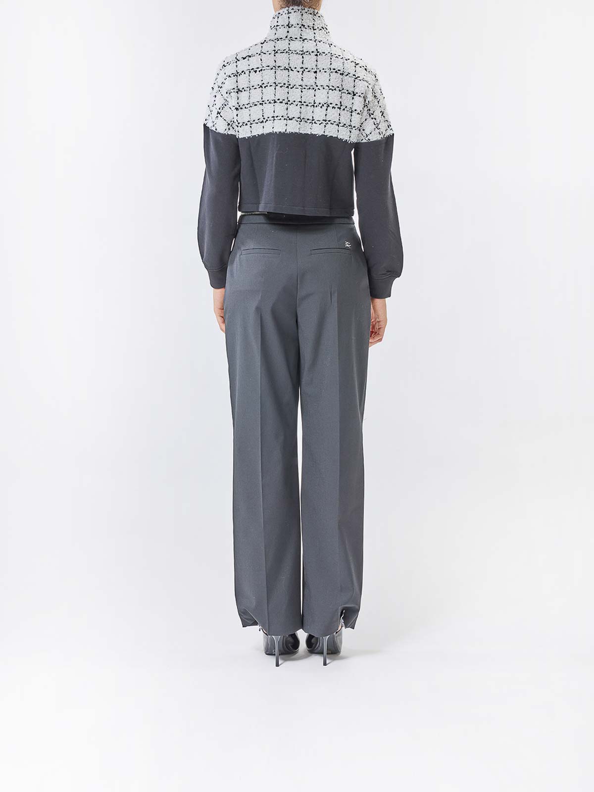 Karl Lagerfeld Boucl Mix Jacket In White