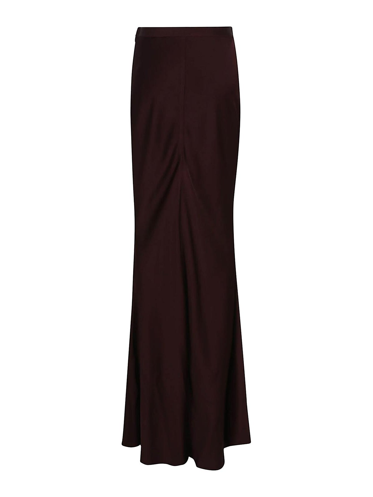 Elisabetta Franchi Long Skirt With High Waist And Metal Detail In Brown