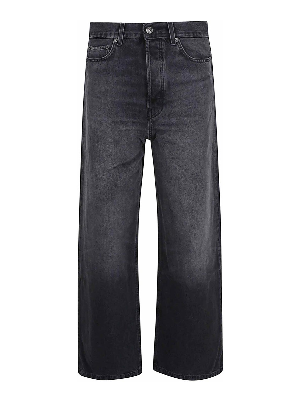 Fiorucci High-waisted Wide-leg Jeans In Black