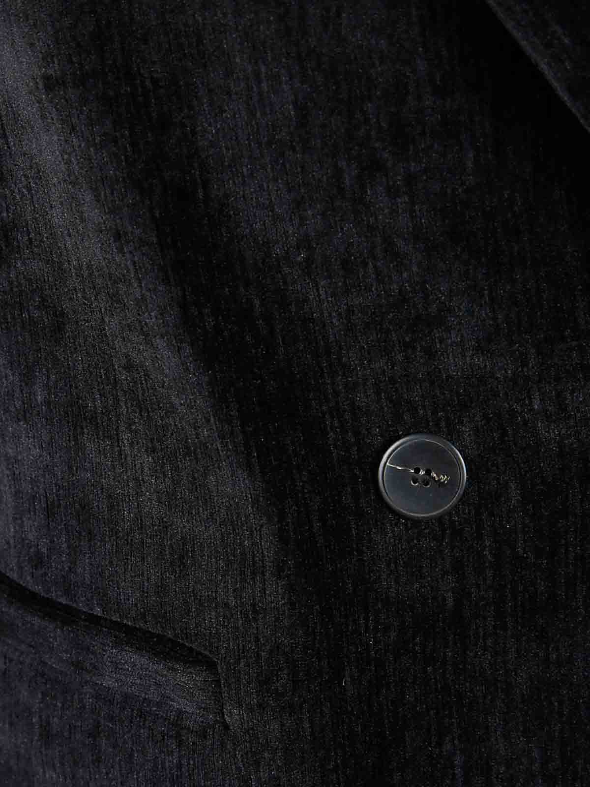 Forte Forte Tailored Jacket With Double-button Front And Textured Fabric In Black
