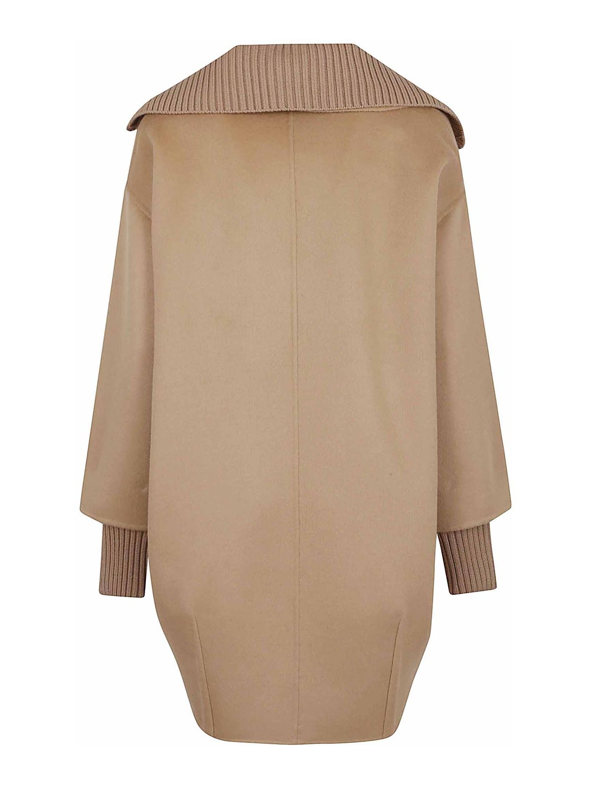 P.a.r.o.s.h Parosh Nude Wool Cape With Double-breasted Front In Neutral