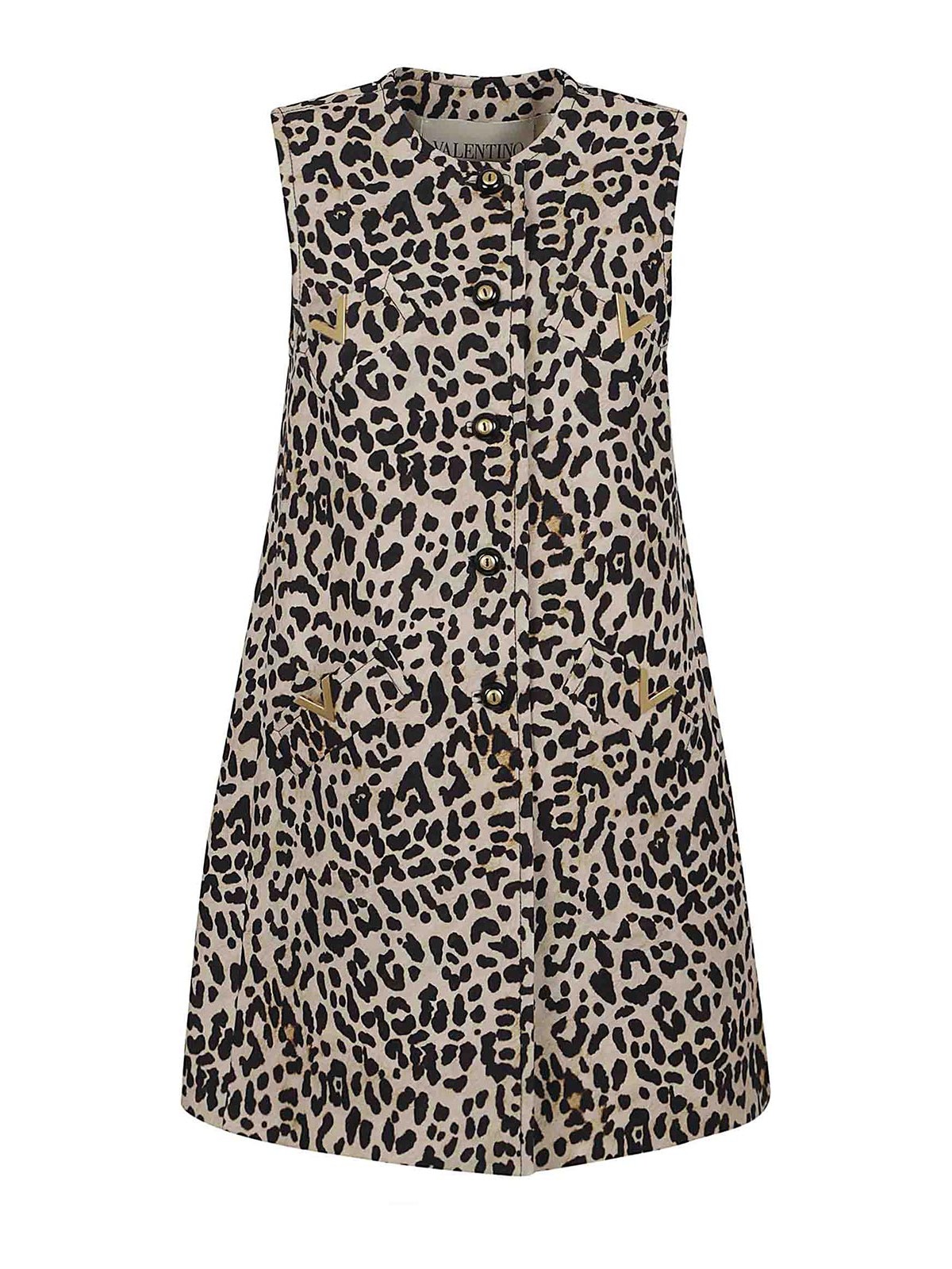 Valentino Animal Printed Vest In Multi