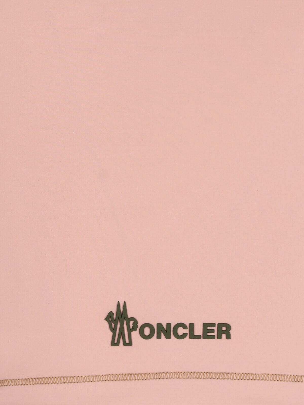 Moncler Sleeveless Crew Neck Contrast Stitching In Pink