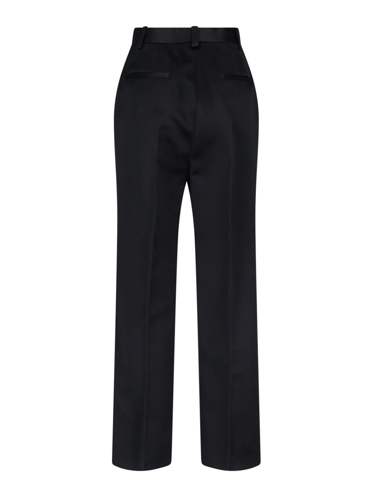 Loro Piana Straight Silk Trousers In Black