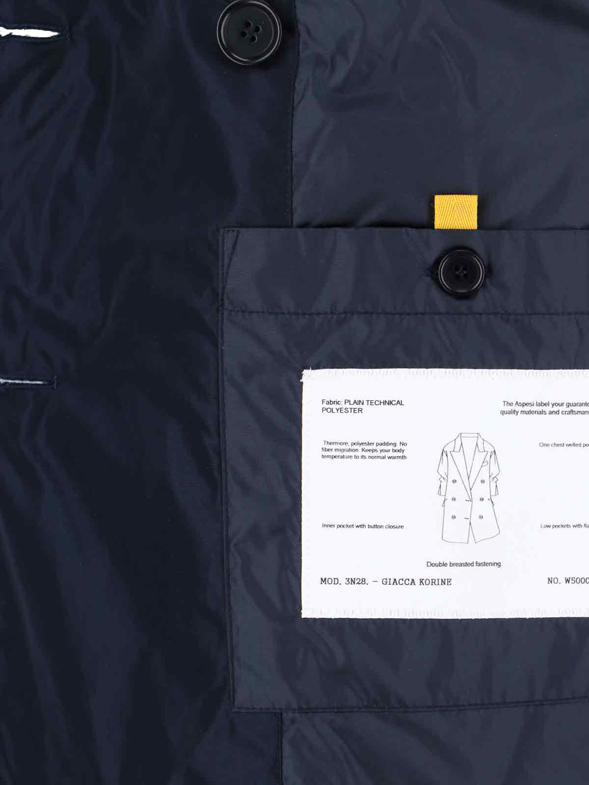 Aspesi Blazer Doppiopetto In Blue