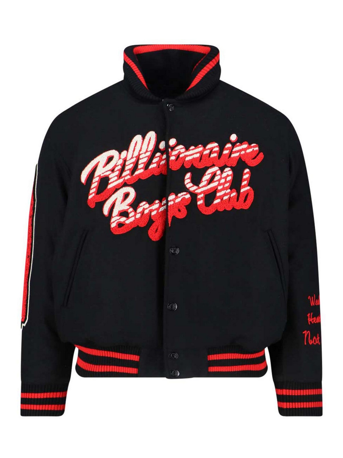 Billionaire Script Bomber Jacket In Black