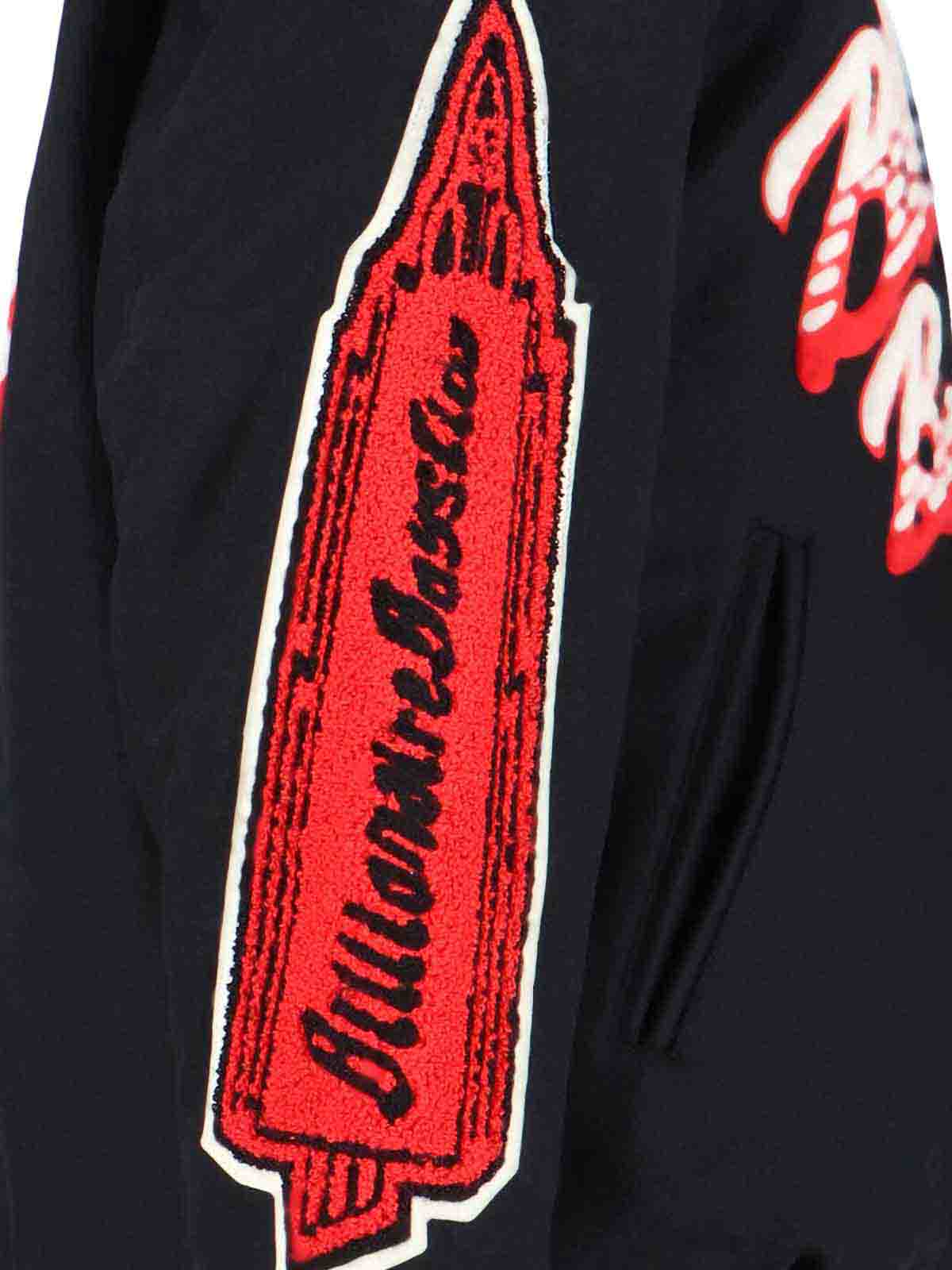 Billionaire Script Bomber Jacket In Black