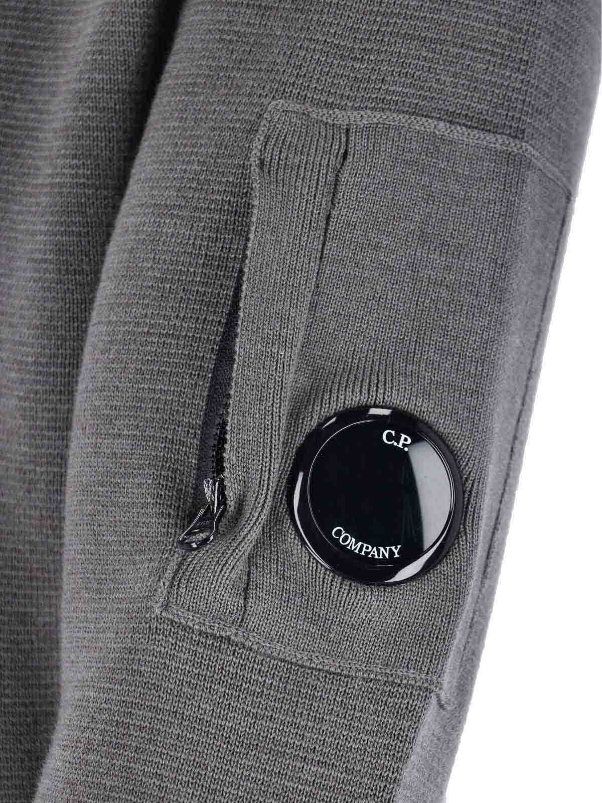 C.p. Company Logo-detail Sweater In Gray