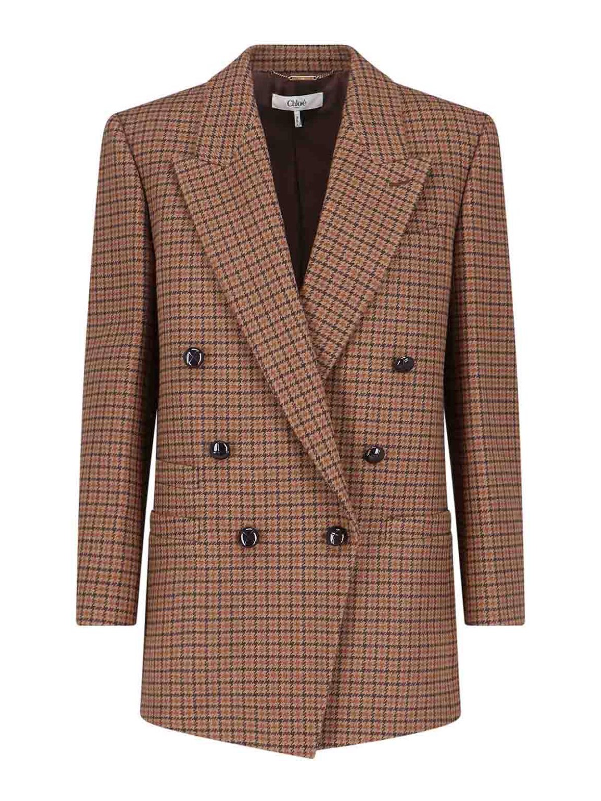 Chloé Tailored Double-breasted Blazer In Brown