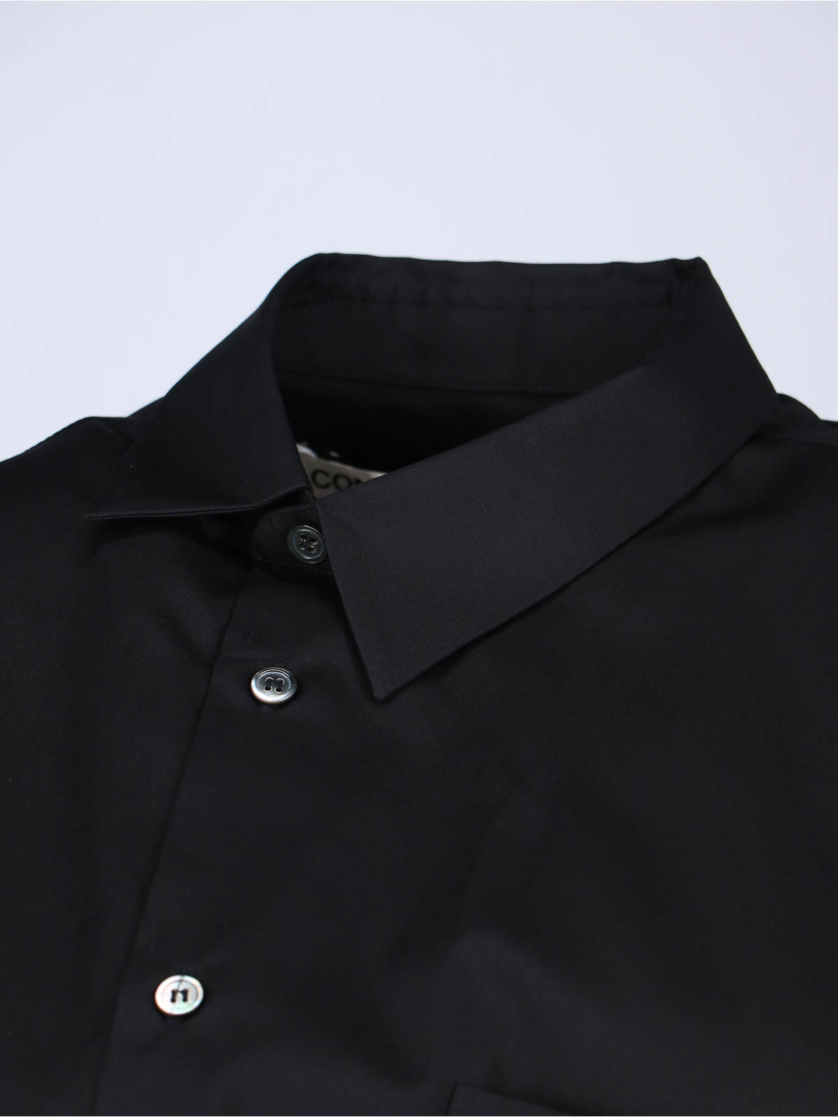 Comme Des Garcons Hommes Plus Long Asymmetric Shirt In Black