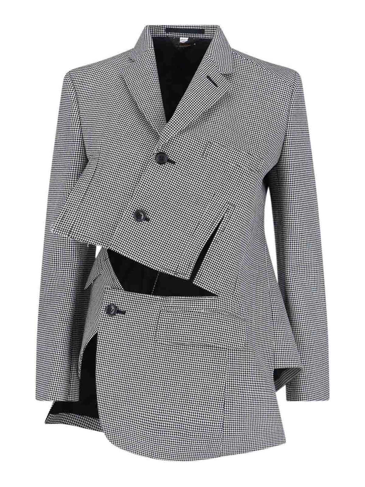 Comme Des Garçons Blazer Asimmetrico In Gray