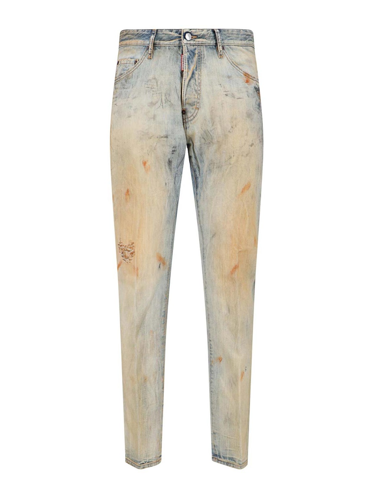 Dsquared2 Cool Guy Faded-effect Paint-splatter Jeans In Blue