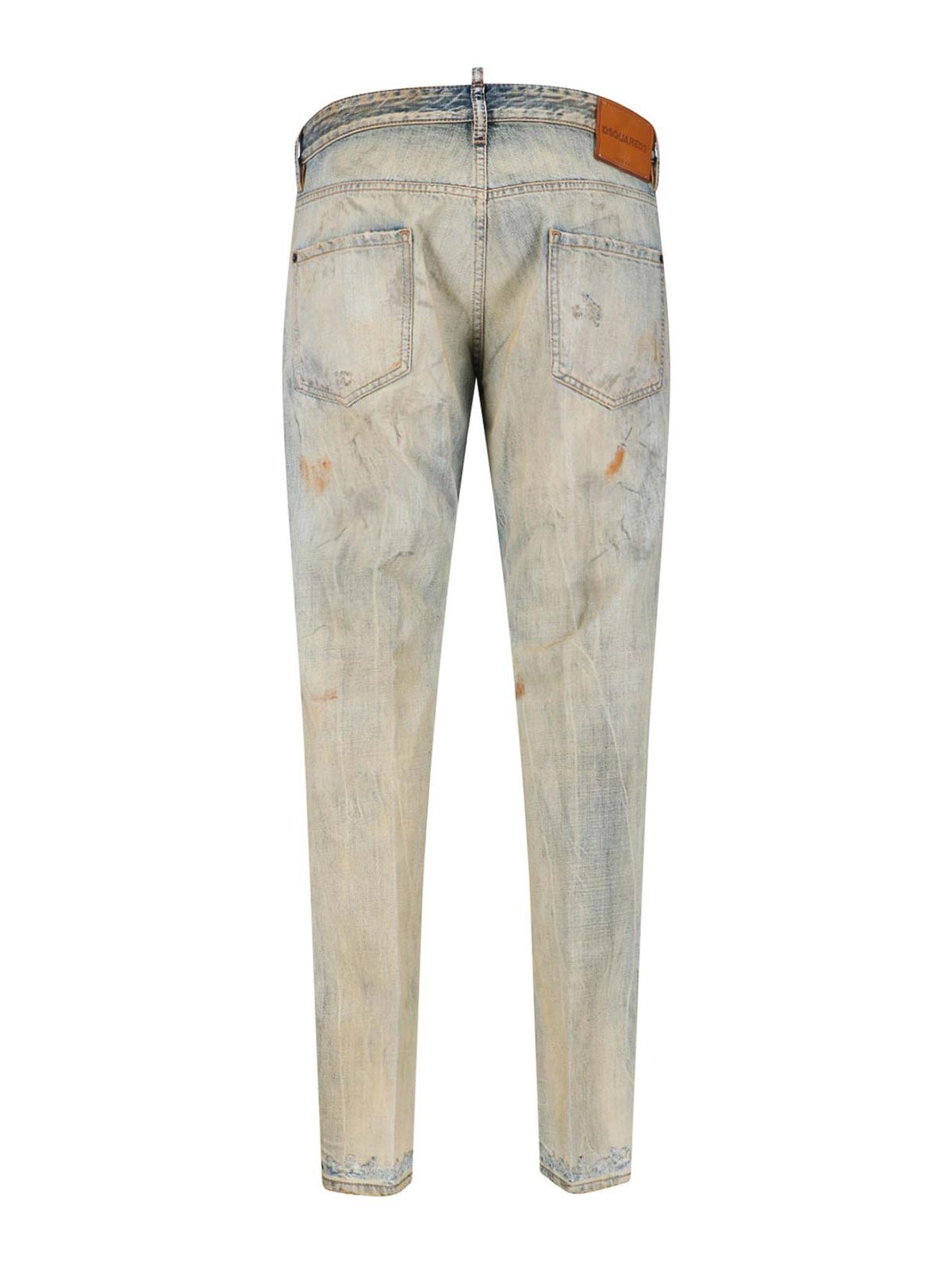 Dsquared2 Cool Guy Faded-effect Paint-splatter Jeans In Blue