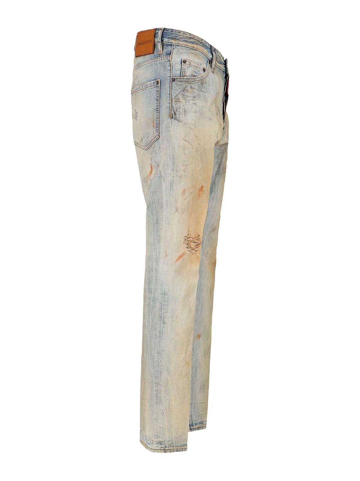 Dsquared2 Cool Guy Faded-effect Paint-splatter Jeans In Blue