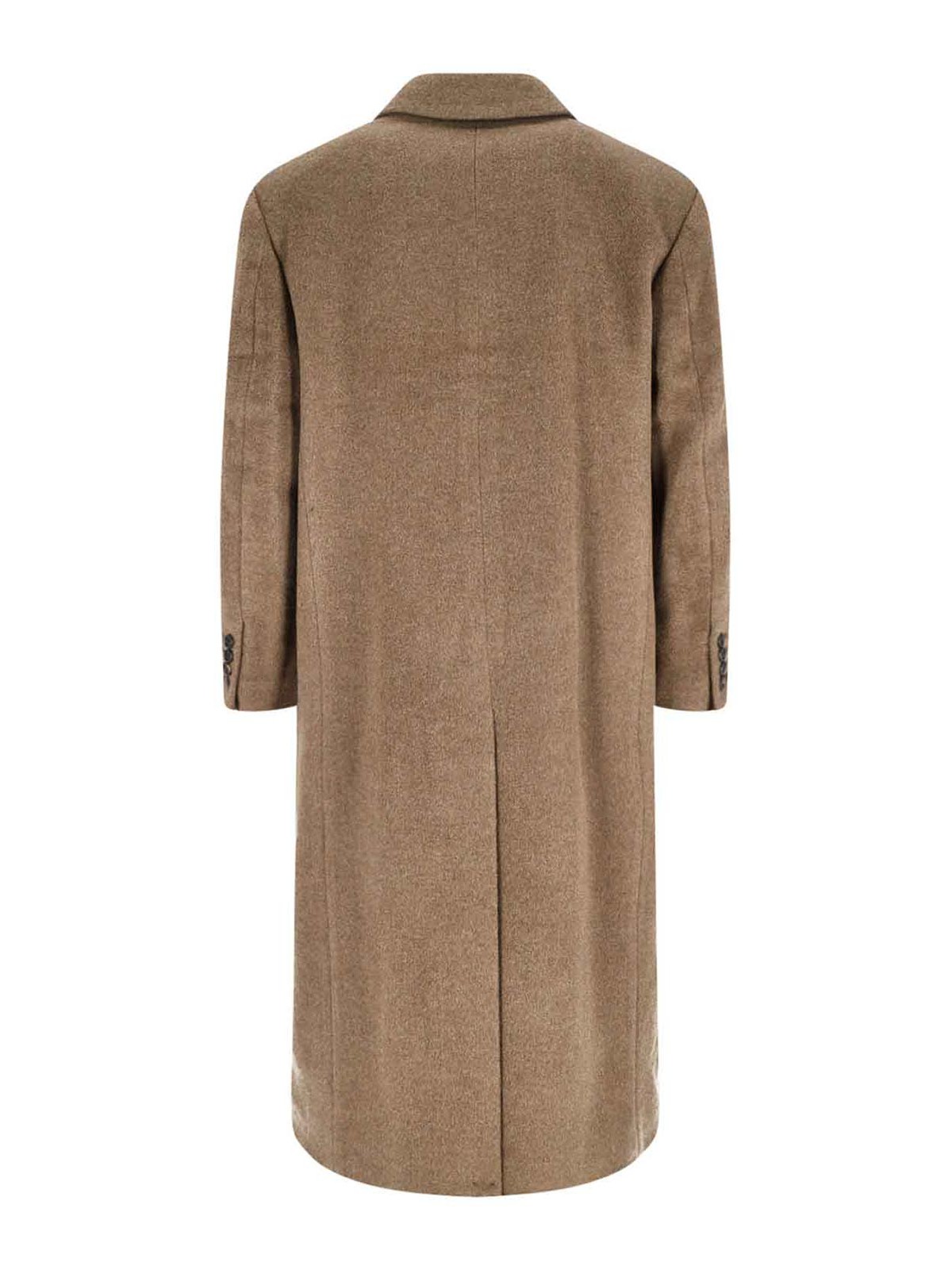Dunst Single-breasted Coat In Brown