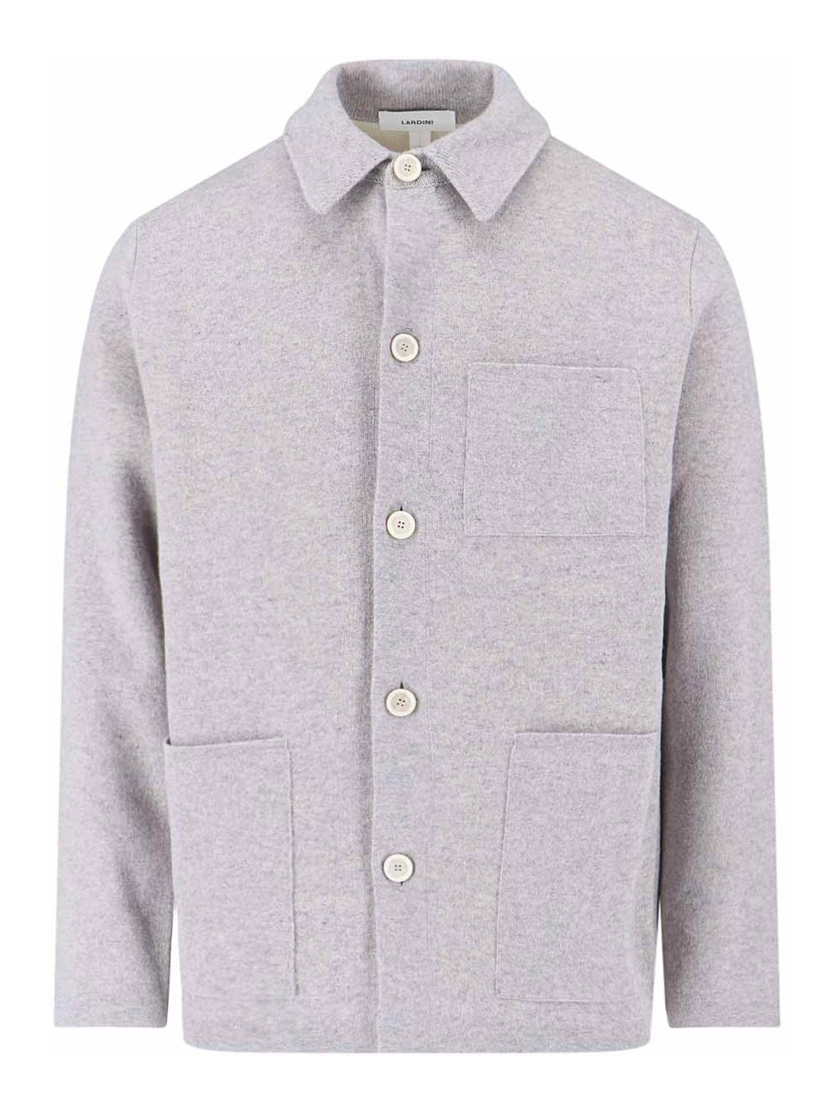 Lardini Versatile Jacket With Chest And Side Pockets In Gray