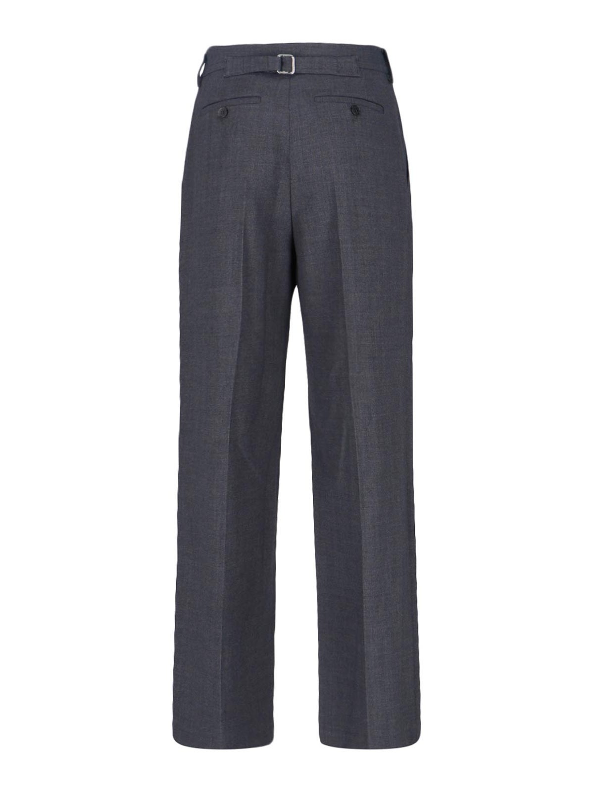 Low Classic Wool Trousers In Gray