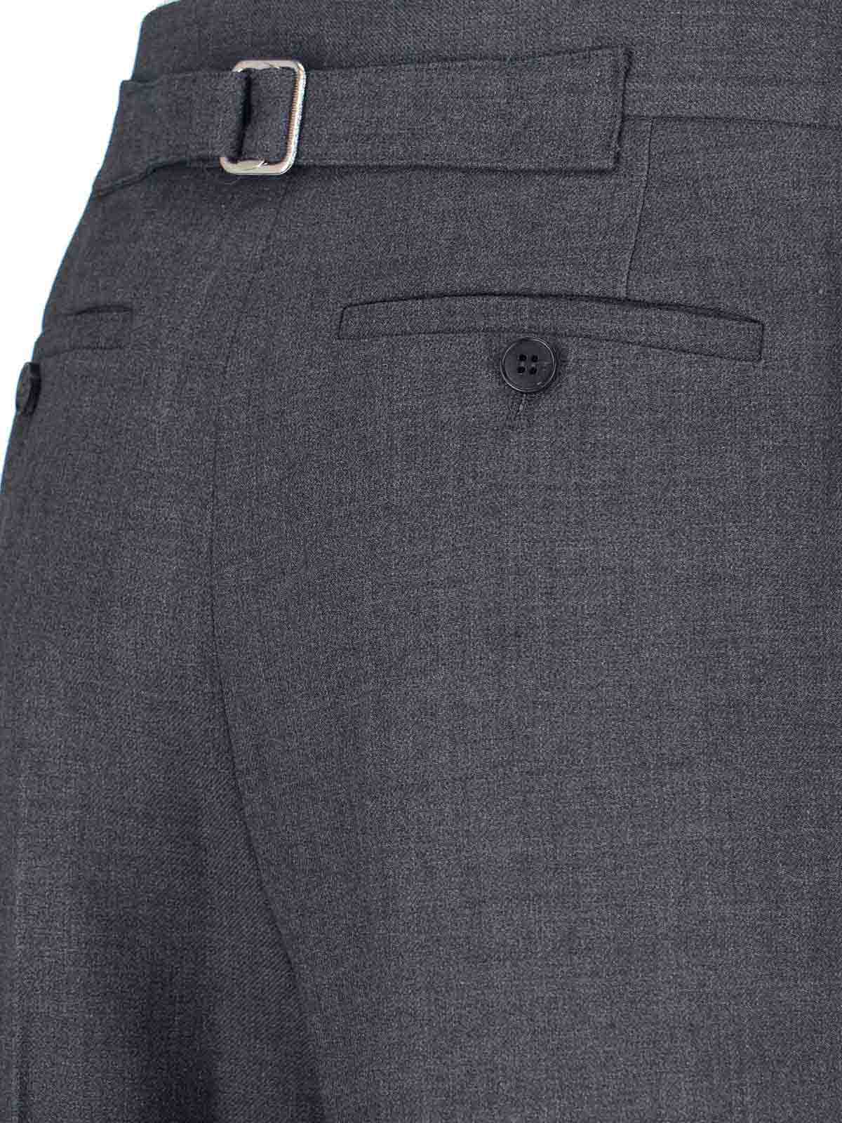 Low Classic Wool Trousers In Gray