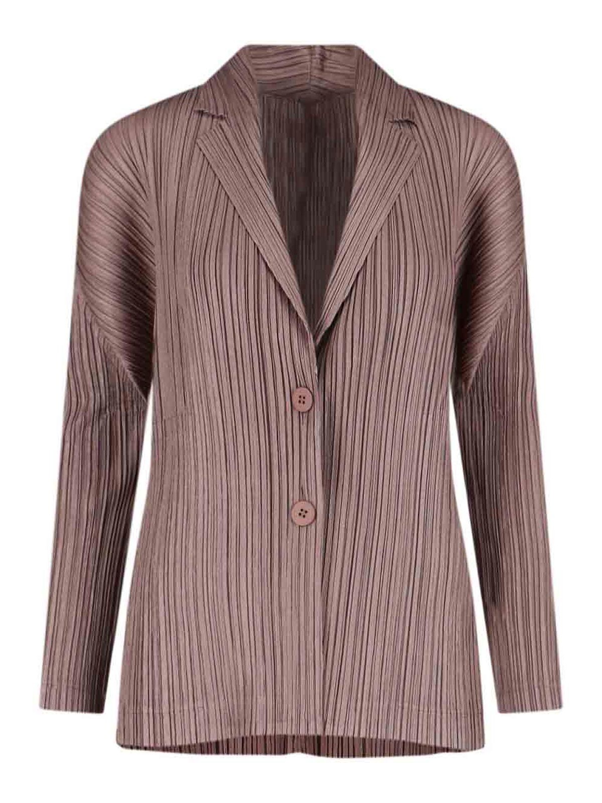 Issey Miyake Blazer Monopetto In Brown
