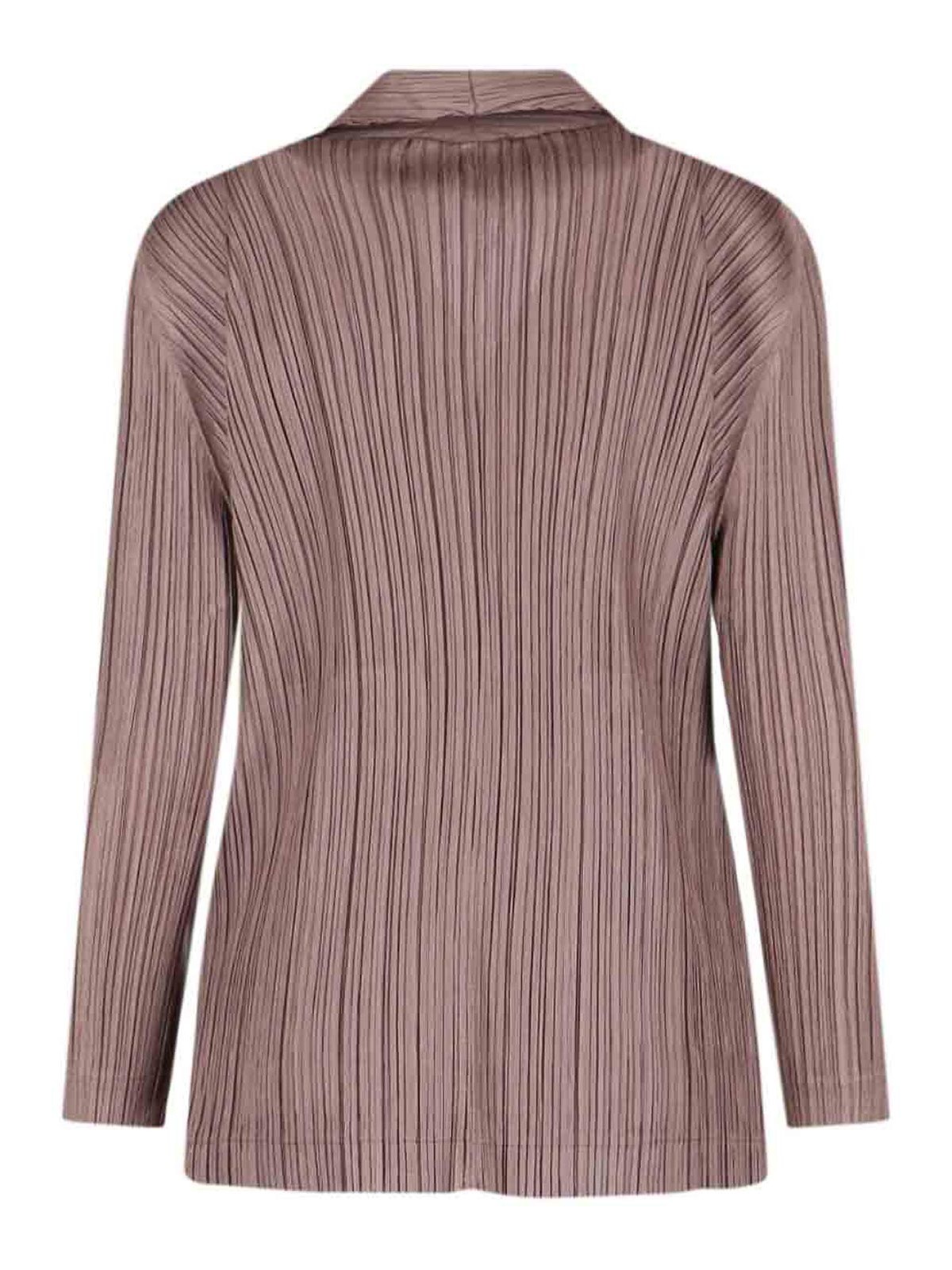 Issey Miyake Blazer Monopetto In Brown