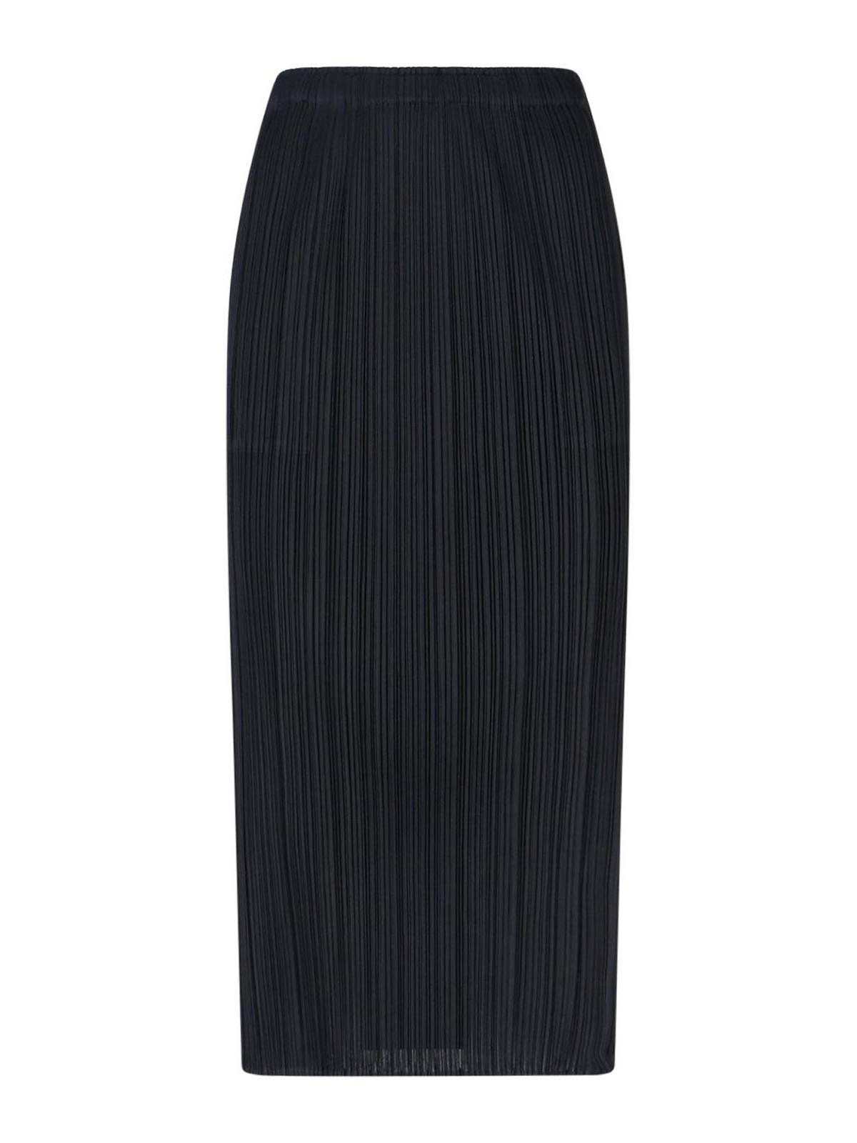 Issey Miyake Midi Skirt In Black