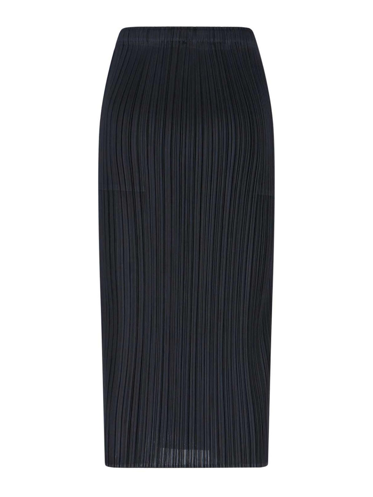 Issey Miyake Midi Skirt In Black