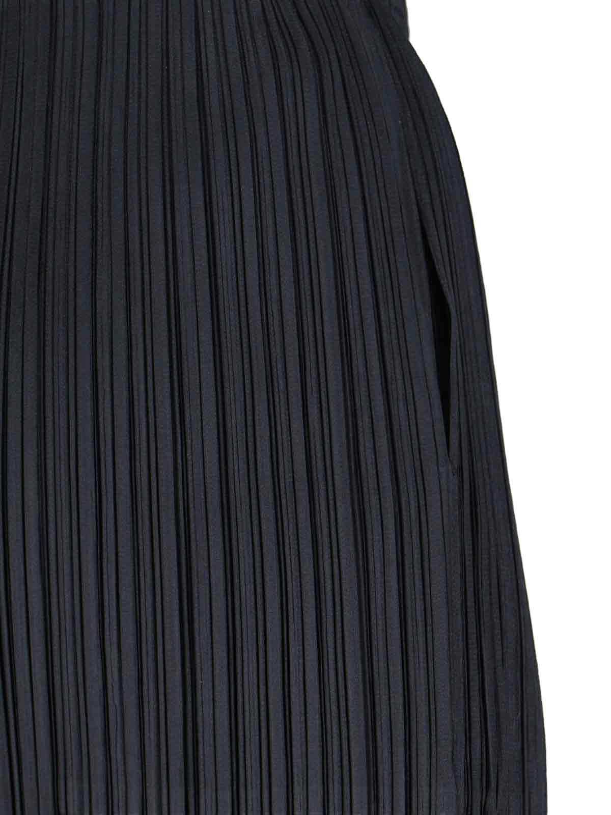 Issey Miyake Midi Skirt In Black