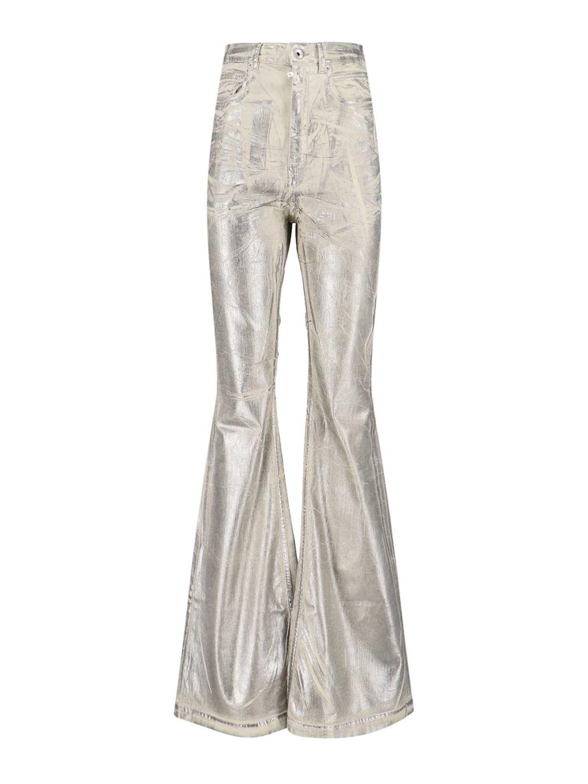 Rick Owens Jeans Bootcut In Silver