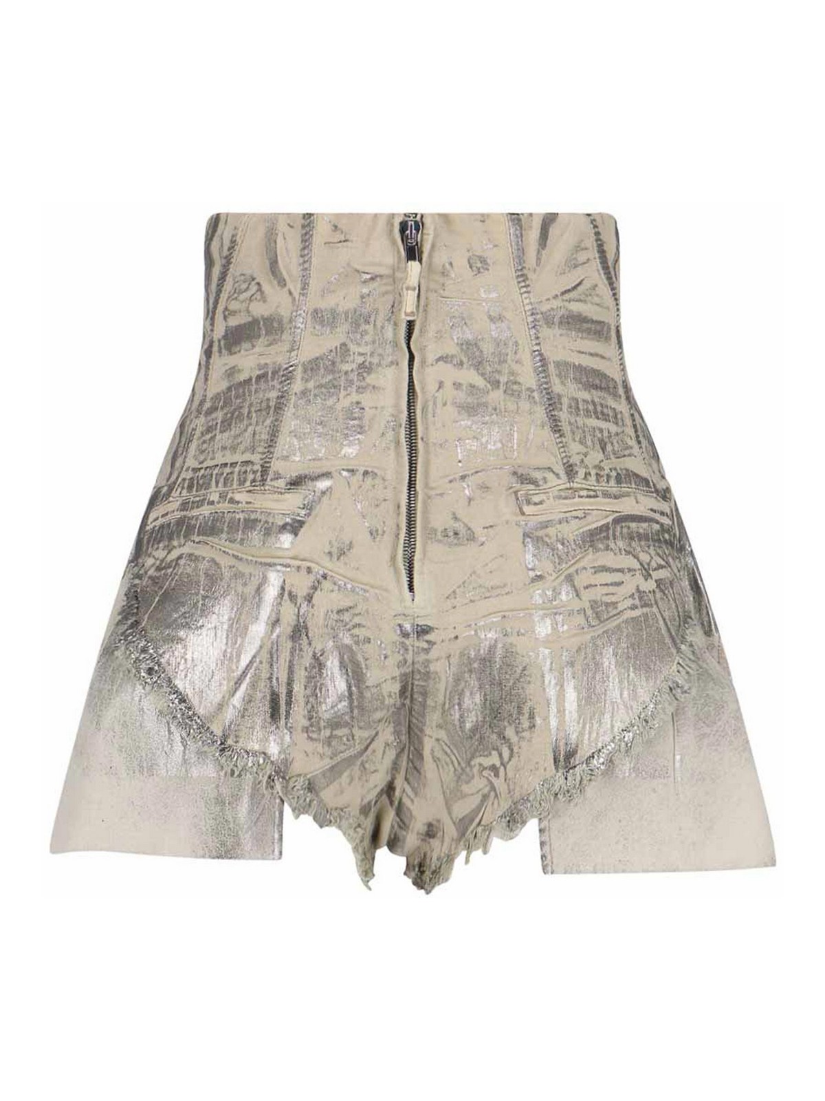 Rick Owens Shorts In Silver