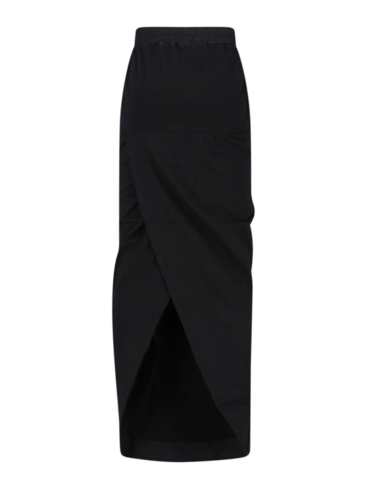 Rick Owens Maxi Tube Skirt In Black