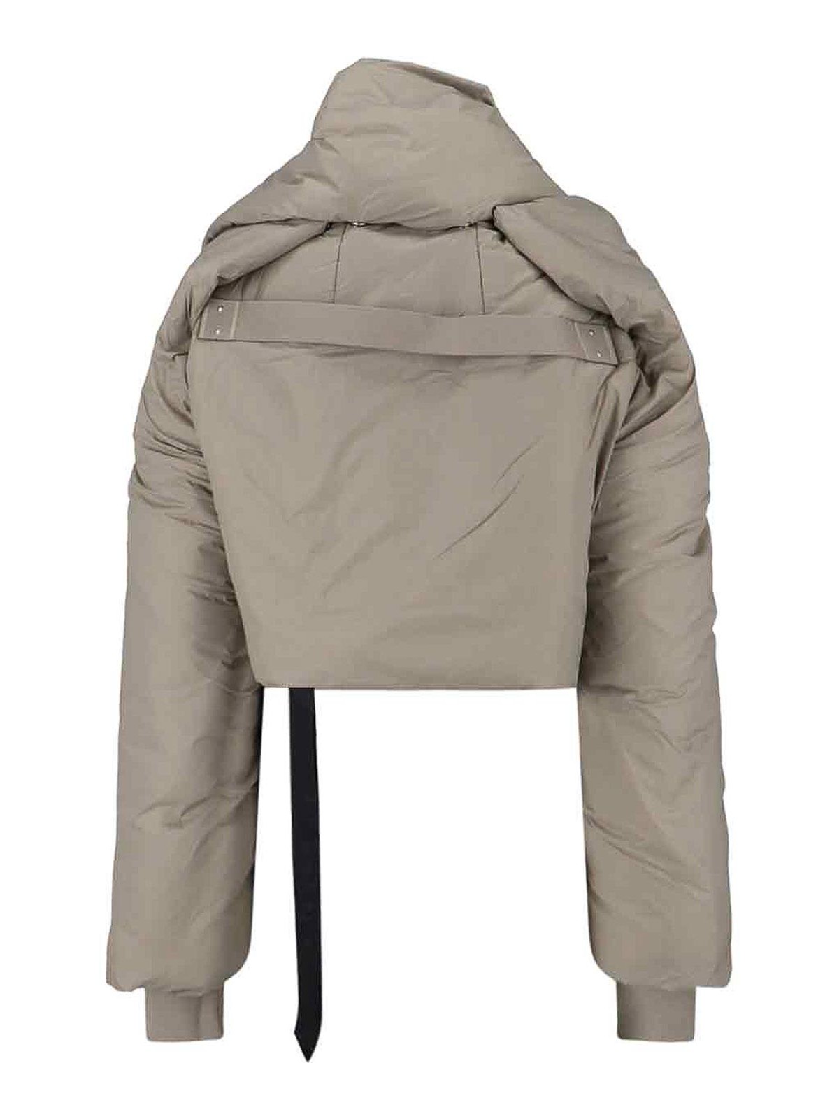Rick Owens Padded Crop Down Jacket In Green