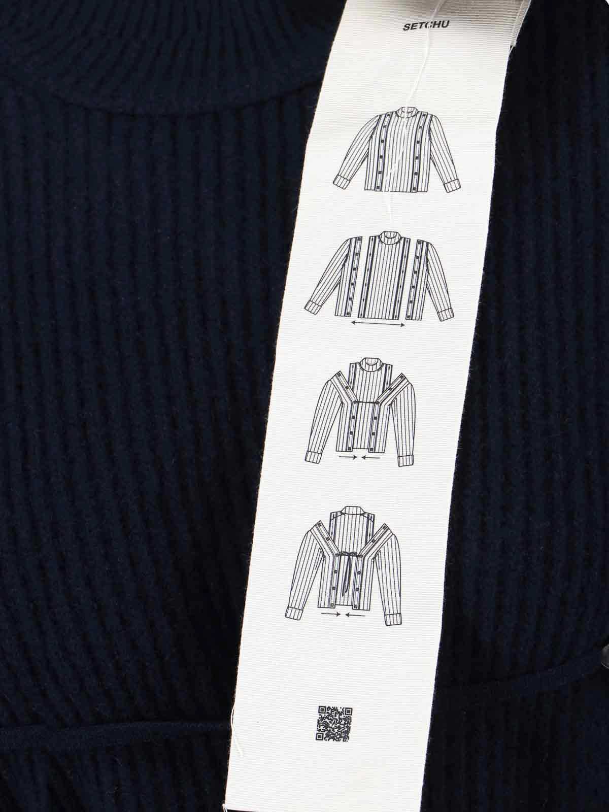 Setchu Wool And Cashmere Blend Sweater In Blue