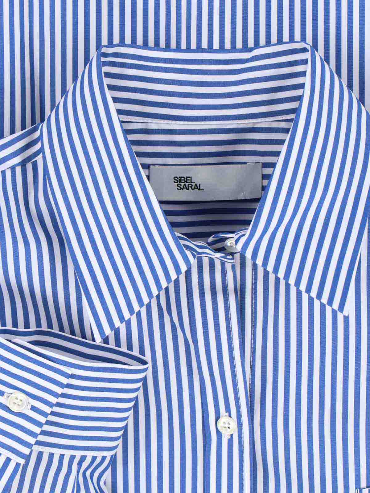 Sibel Saral Striped Shirt In Blue