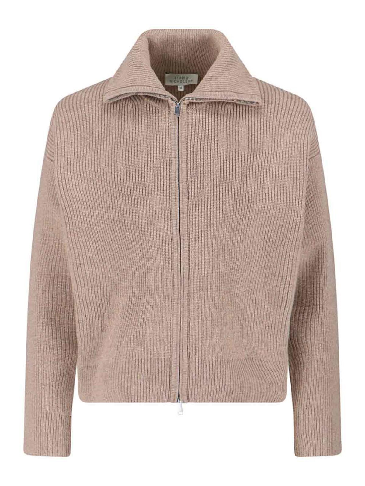 Studio Nicholson Maglia Zip In Neutral