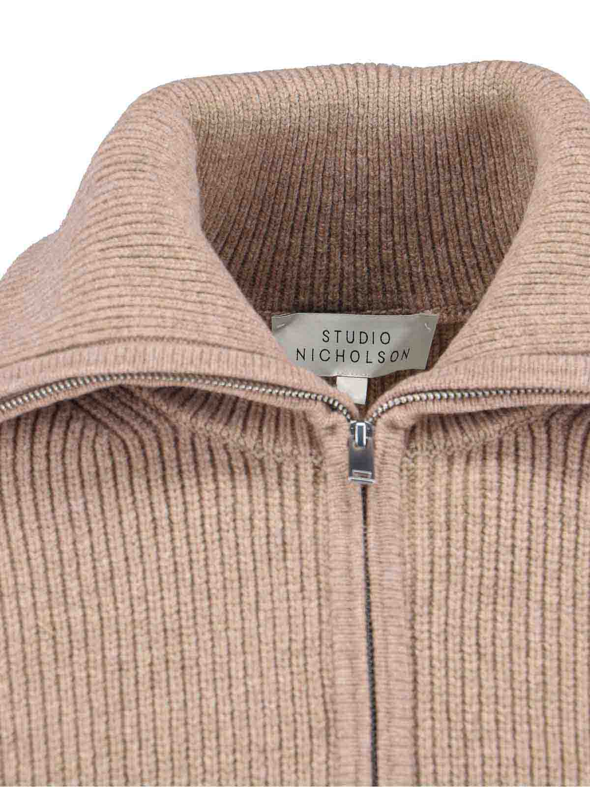 Studio Nicholson Maglia Zip In Neutral