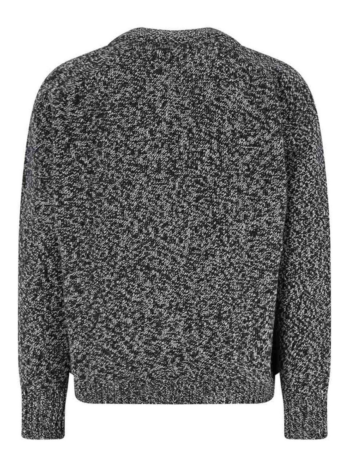 Studio Nicholson V-neck Long Sleeve Cardigan Pockets In Multi