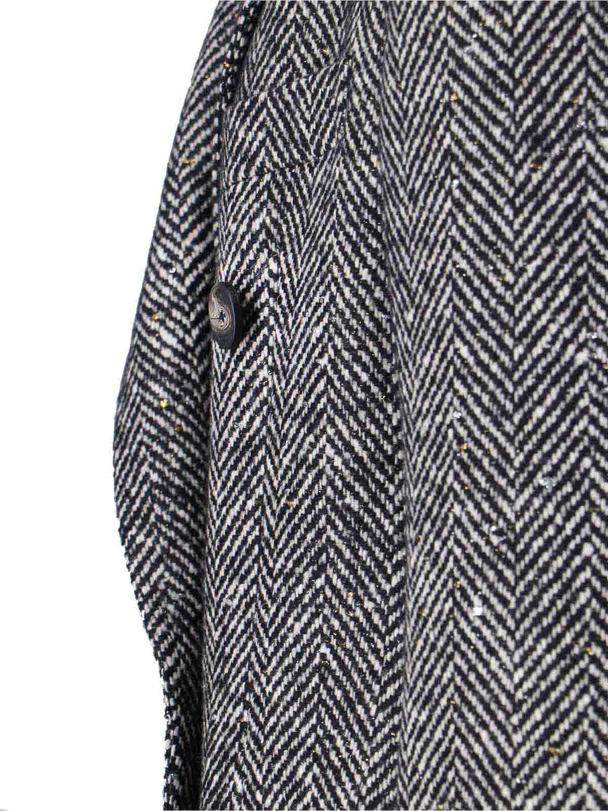 Tagliatore Maxi Coat In Virgin Wool Blend In Black