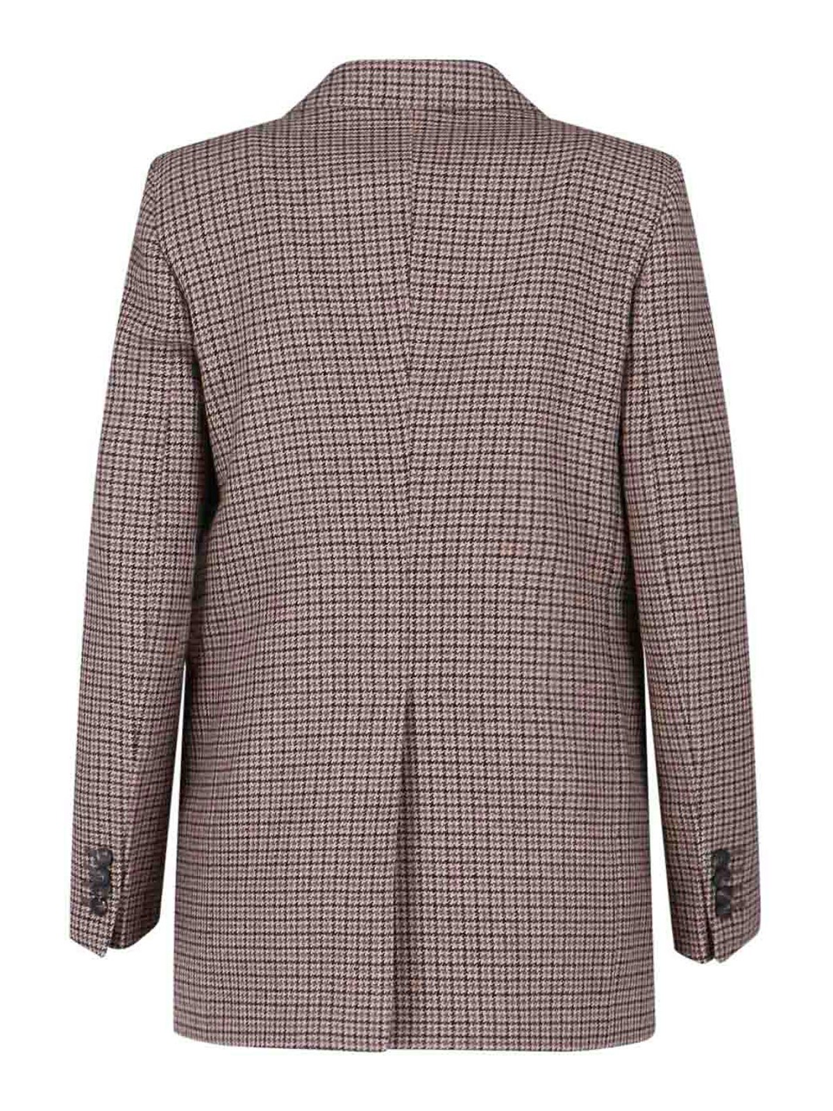 Tagliatore Structured Blazer With Notch Lapel And Back Vent In Brown