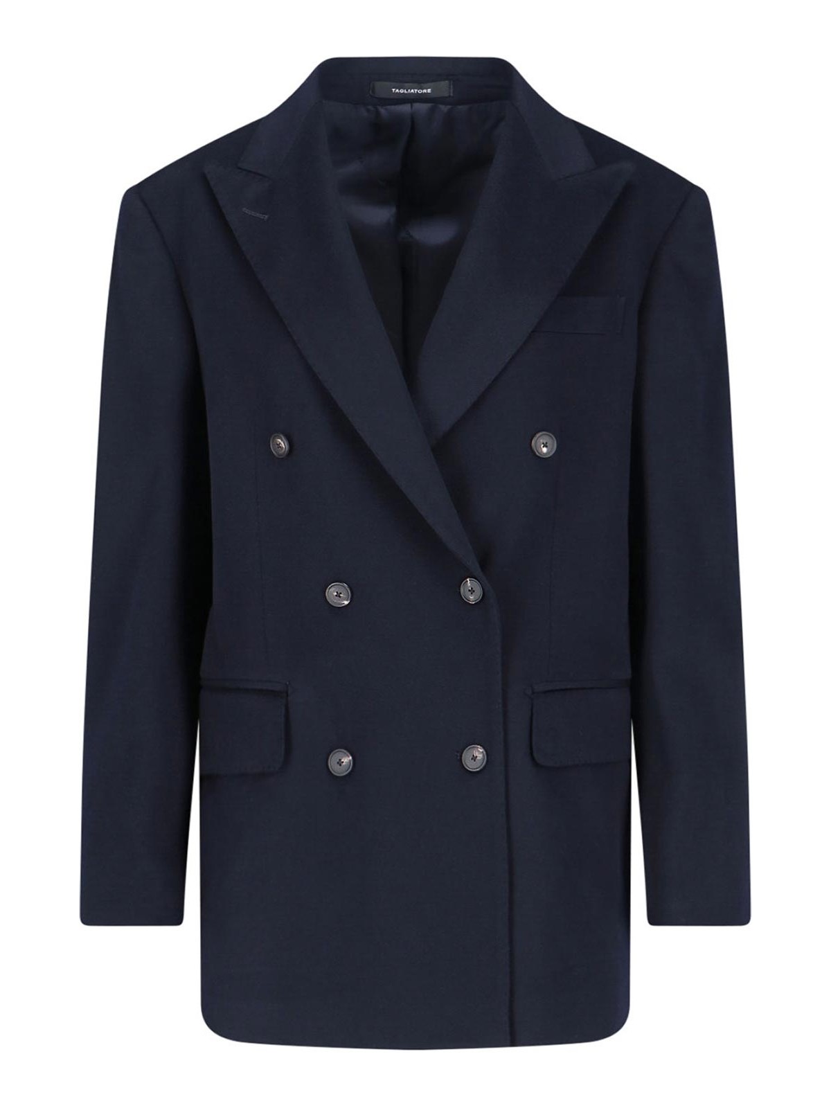 Tagliatore Blazer In Cashmere In Blue