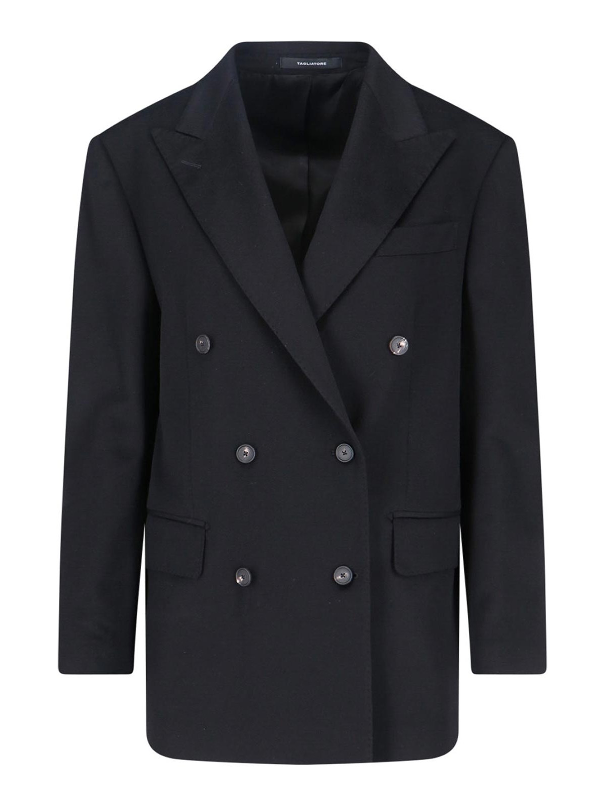 Tagliatore Blazer In Cashmere In Black